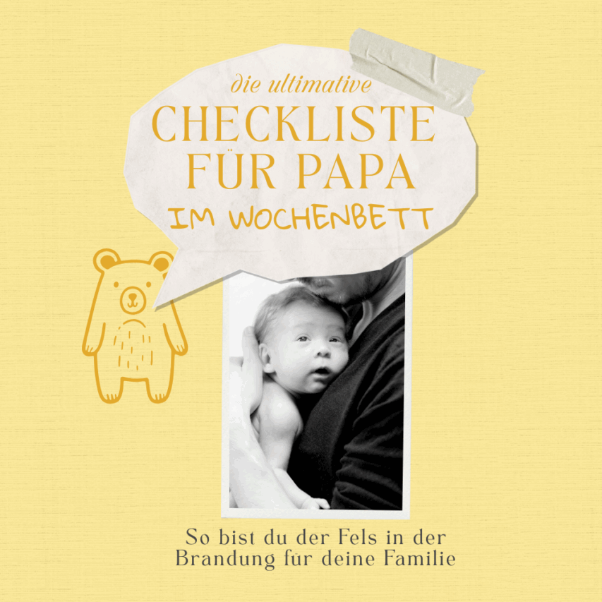 Checkliste für Papas im Wochenbett